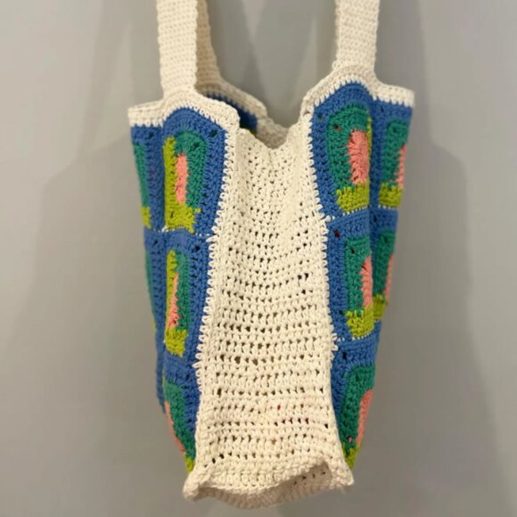 crochet granny square tote bag | 100% cotton - Picture 10 of 11